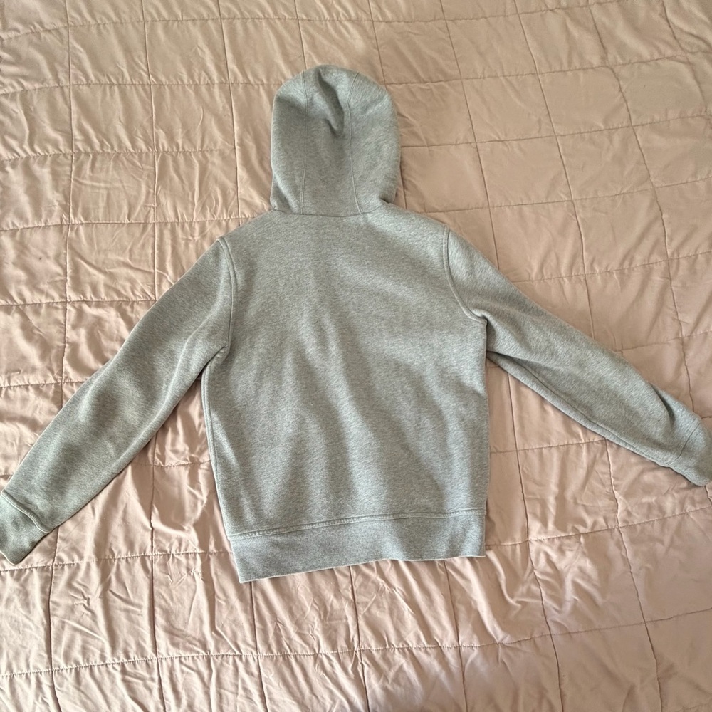 Burberry Light Gray Hoodie with Iconic Check Lining - Picture 3 of 9